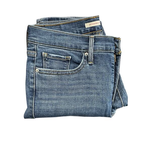 Levi’s Women’s 311 Shaping Skinny Jeans Blue Denim W27 L28 Mid Rise Stretch - Picture 11 of 11